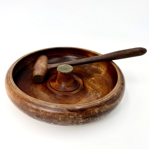 Vintage mid century wood nut - wood,