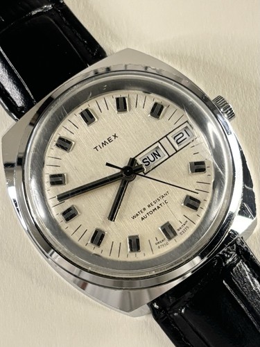 Timex automatic silver - automatic, vintage
