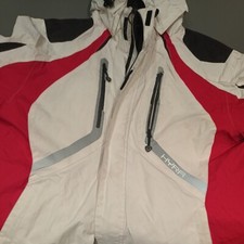 Womens Hyra Ski Jacket White Winter Wear L Coat Christmas Damaged Used