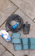 caravan accessories Hook up cables, leg feet, chock & two door mirror extenders