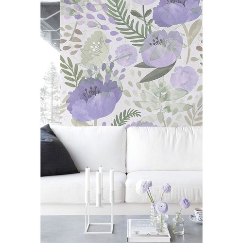 Non woven wallpaper soft poppy - non-woven,