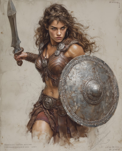 Xena warrior princess charging - xena,