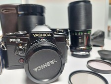 Yashica FX-D 35mm SLR Film Camera with 4 lens Kit, 55, 28-200, 42-75, ,80-200 