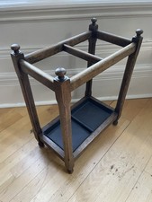  umbrella or stick stand , hardwood , antique