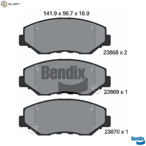 Brake pad set disc - pad,