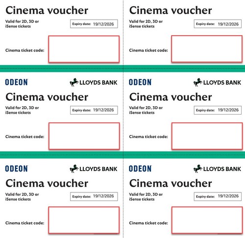 Cinema tickets voucher - 6x,