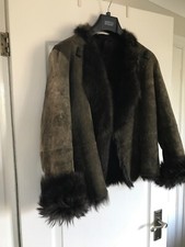 Jane Norris Wool Sheepskin Winter Coat Jacket Size 10 - Thick And Warm