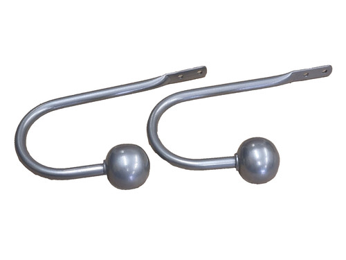 Pewter curtain hold backs - 2,