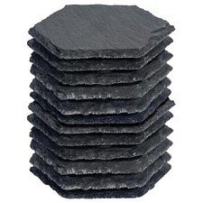 12x Hexagon Slate Coasters