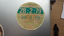 Rare Collectable old tax disc from FEB 1979...................................