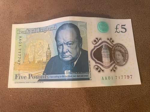 Rare first run aa01 - aa01, £5