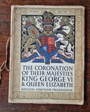 King George Vi Coronation Program Gift From Hoover 1937 British Royal Family Uk