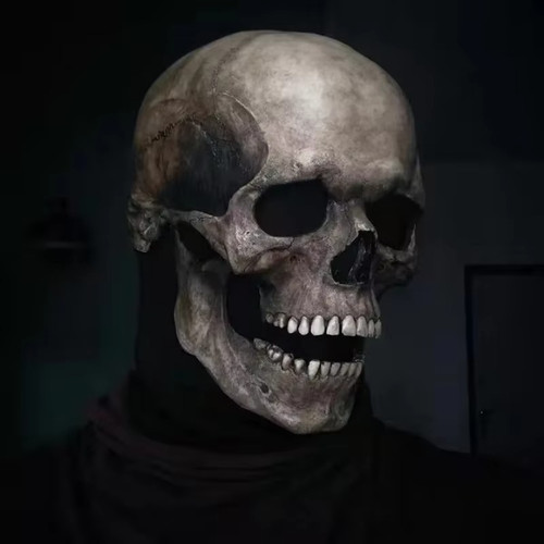 Movable jaw skull mask - skull,