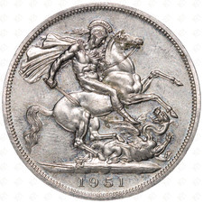 1951 Great Britain George VI Festival of Britain 5 Shillings/Crown Coin