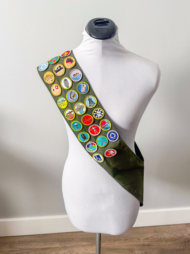 Vintage boy scouts badge sash - scouts,