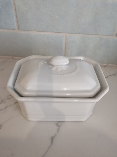 White apilco porcelain - white, terrine