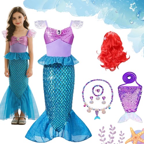 Girls mermaid costume - costume, princess