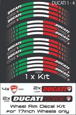 Ducati Motorcycle Wheel Rim Kit Stickers Decals