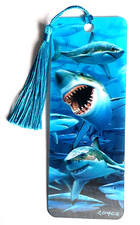 3D Bookmark Sharks WISH YOU WERE HERE Sea Lover Gift x Him Her Children LAST ONE