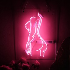 17"x14"Sexy Lady Back Neon