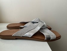 Dune Sandals Size UK 6 Silver