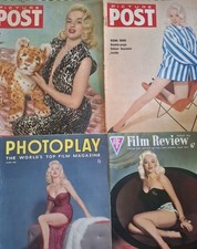 DIANA DORS On The Cover : 4 x Vintage Film Magazines 1950s Movie Cinema