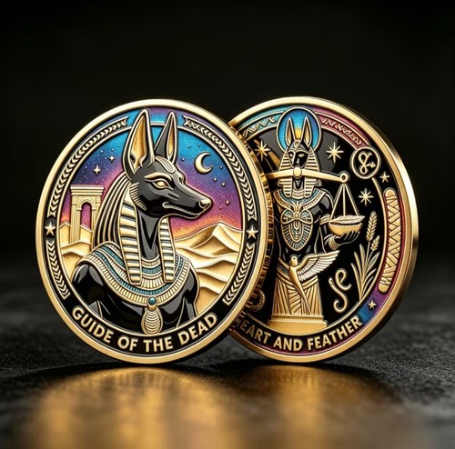 Egyptian gods colourful - egyptian, anubis