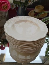 12 hollow plates 24.5 cm ivory