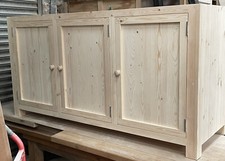 Solid Pine Kitchen Base Unit Unpainted With Solid Pine Worktop & Internal Shelf