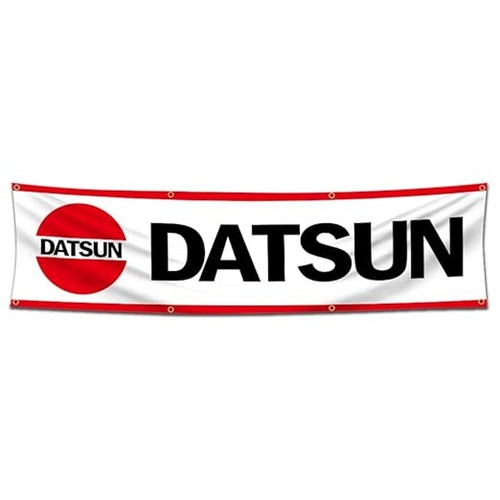 Datsun banner ft - 2×8, white