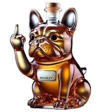 French Bulldog Whiskey Bottle