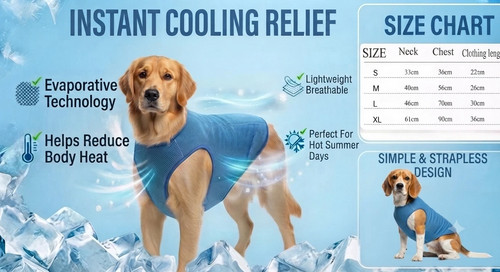 Summer dog cooling vest pet - dog,