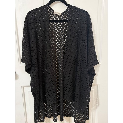Crochet lace long cardigan - lace,
