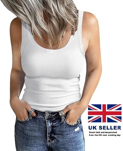 Women ribbed knit tank top - women's,