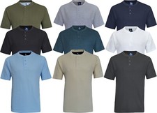 Mens Henley T-shirt Plain