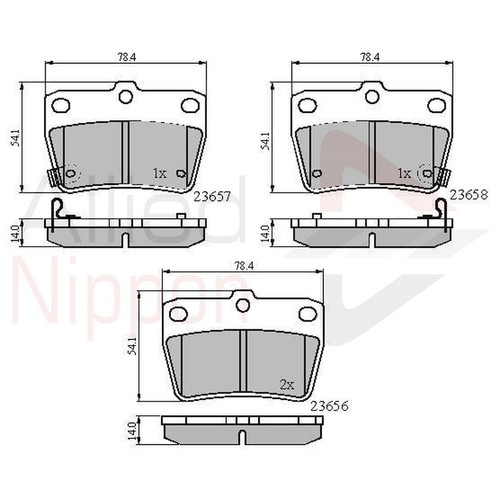 Brake pads set - for, rav