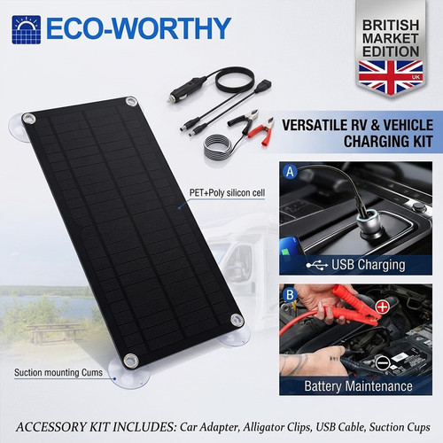 100w solar panel kit - panel, 12v