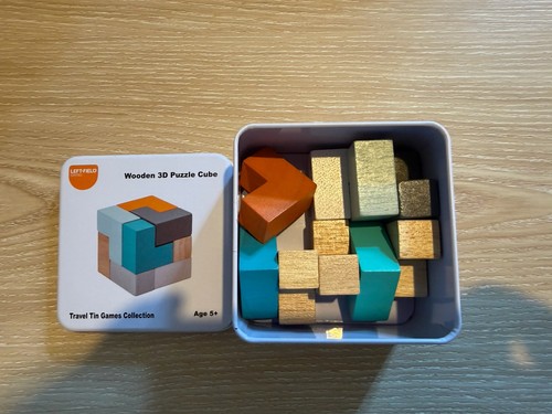 Wooden cube brain teaser - cube,