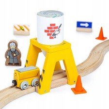 Wooden Railway Rotating Cement