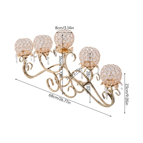 Arms crystal candle holders - crystal,