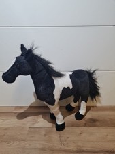 Toy Horse Company Black & White Horse Standing Realistic Plush toy