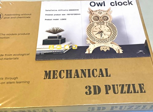 Mechanical wooden owl clock - wooden,