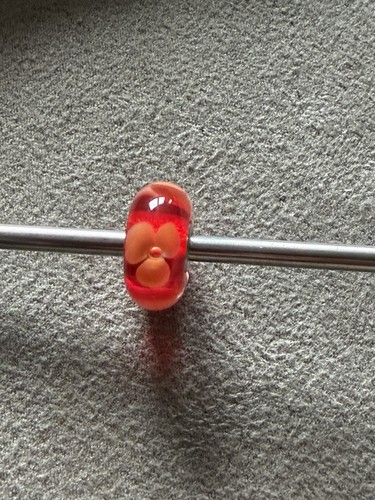 Trollbeads glass flower bead - glass,