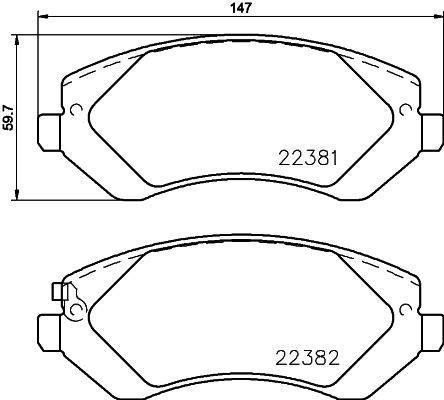 Mintex mdb3860 front - mdb3860, brake