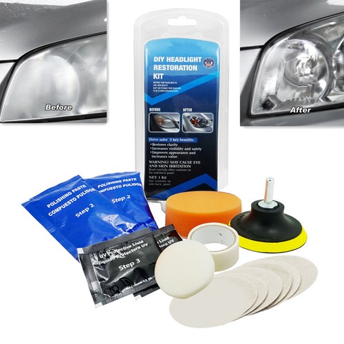 Car plastic headlight cleaning - plastic,