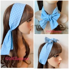 Light Blue Spotty Headband