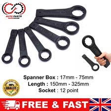 Slogging Ring Spanner Set Single Sided Bi-Hex 12 Point Box Wrench 17mm to 75mm
