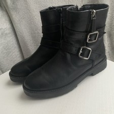 Ladies Black Leather Biker