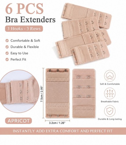 6pcs bra extenders hooks 3 - 6pcs,
