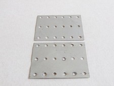 2 x Meccano Aeroplane Constructor Extension Plane P8 Silver Flat Type Stamped